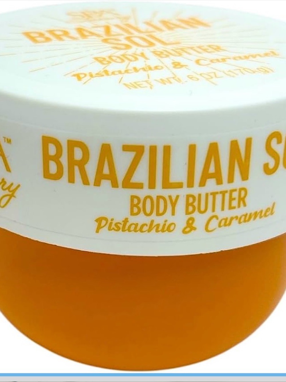 Brazilian Sol Body Butter, Pistachio & Caramel, 6 oz (170g)